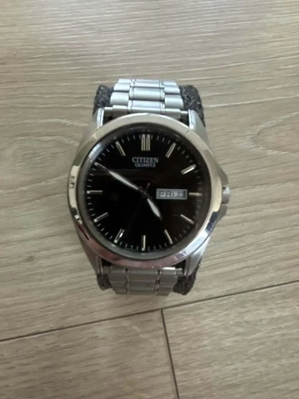 Citizen Quartz Men's Stainless Steel Watch with Black Dial BF0580-57E